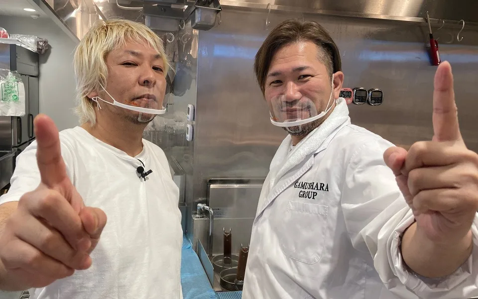 【オープニングウィーク】阪田博昭 店主(麺や 七彩)× 蓮沼司 店主(我武者羅)が豪華共演!2020/11/14 出店ポスター